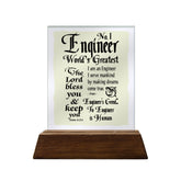 No.1 Engineer Glass Plaque